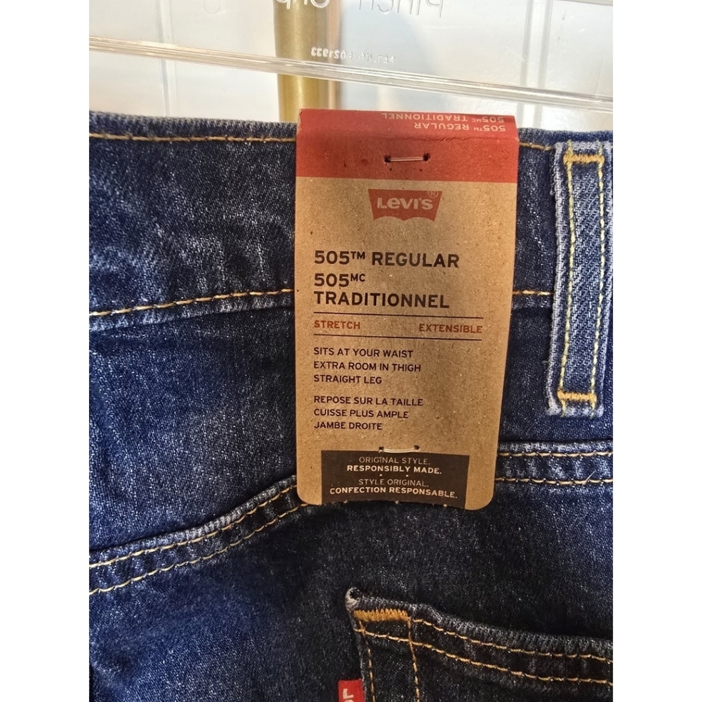 Mens Levis Levi's 505 Traditional Straight Leg 40x30 40 30 New With Tags - Picture 4 of 4
